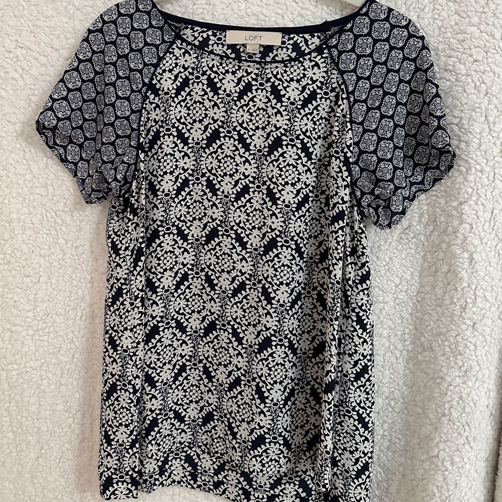 Loft short sleeve lightweight blouse.
